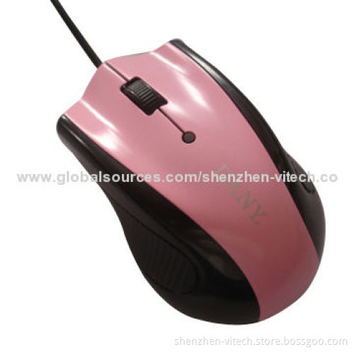 3D Optical Mouse, USB Port/Zooming Function, Page Turning Wheel, 1,000dpi Resolution